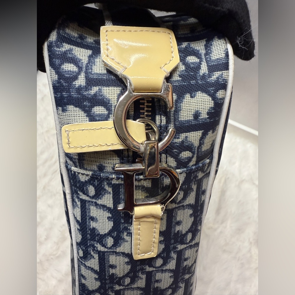 DIOR-BO D 0094 Navy Trotter Crossbody Bag Navy Strap - Picture 6 of 16